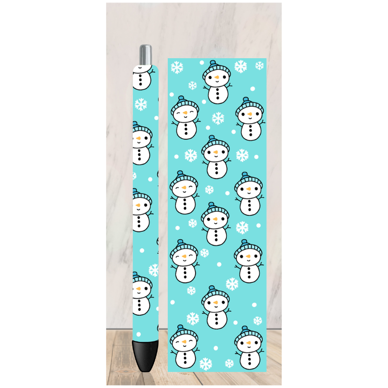 Cute Snowman 4 Pen Wrap