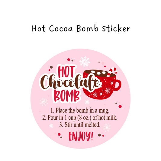 Hot Cocoa Bomb Packaging Sticker