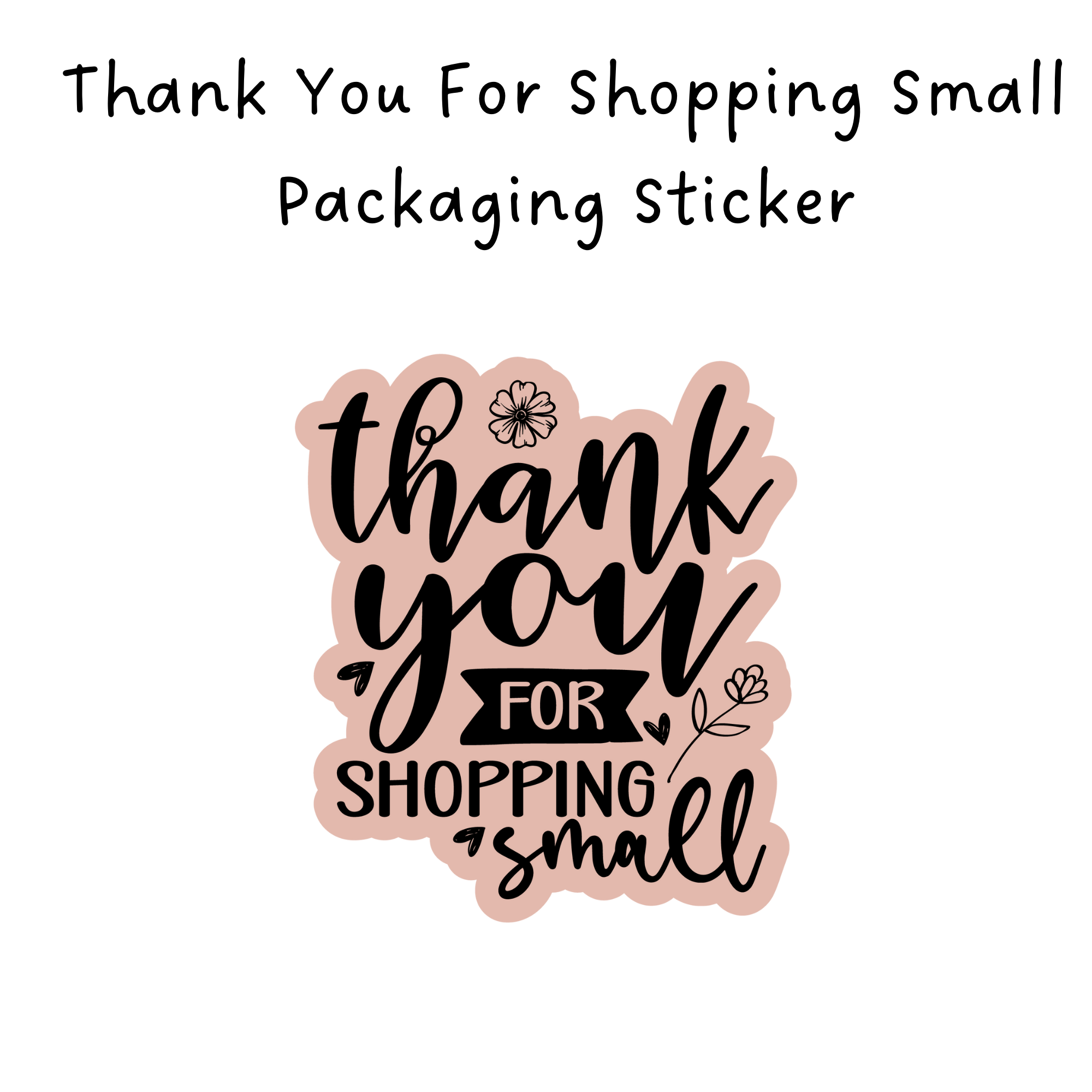 White Logo Thank You For Shopping With Us Stickers, Zazzle
