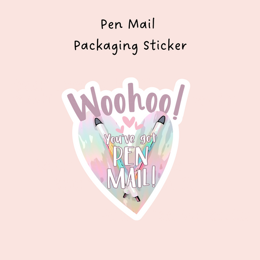 Pen Mail Packaging Sticker