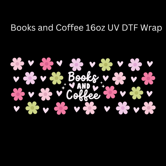 Books and Coffee UV DTF Wrap