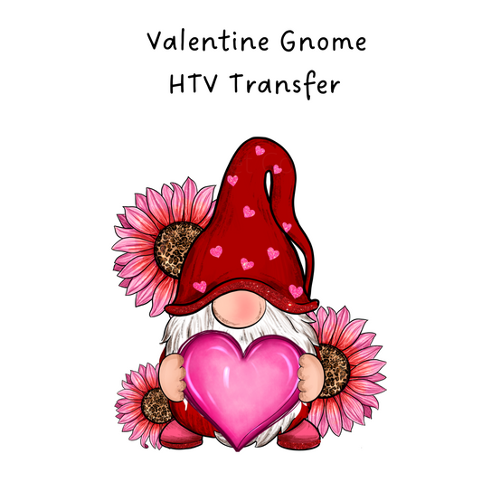 Valentine Gnome HTV Transfer