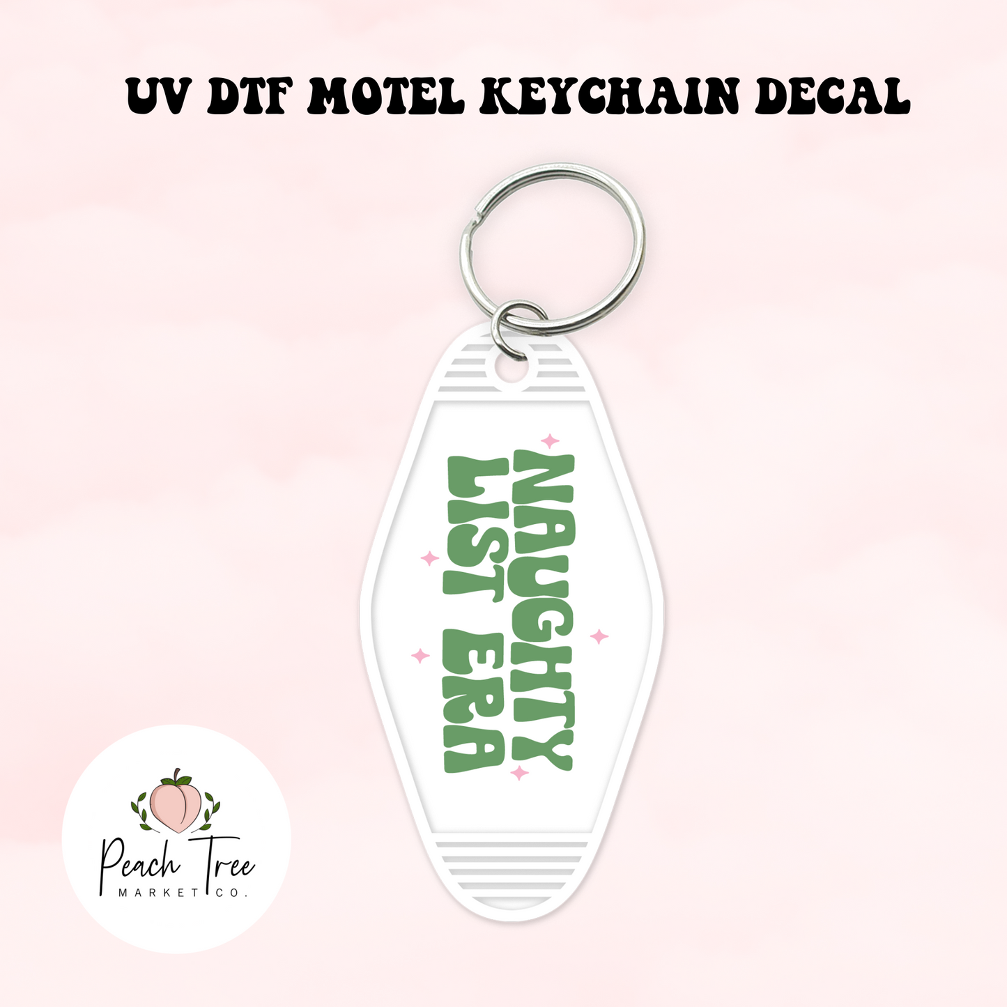 Naughty List Era UV DTF Motel Keychain Decal