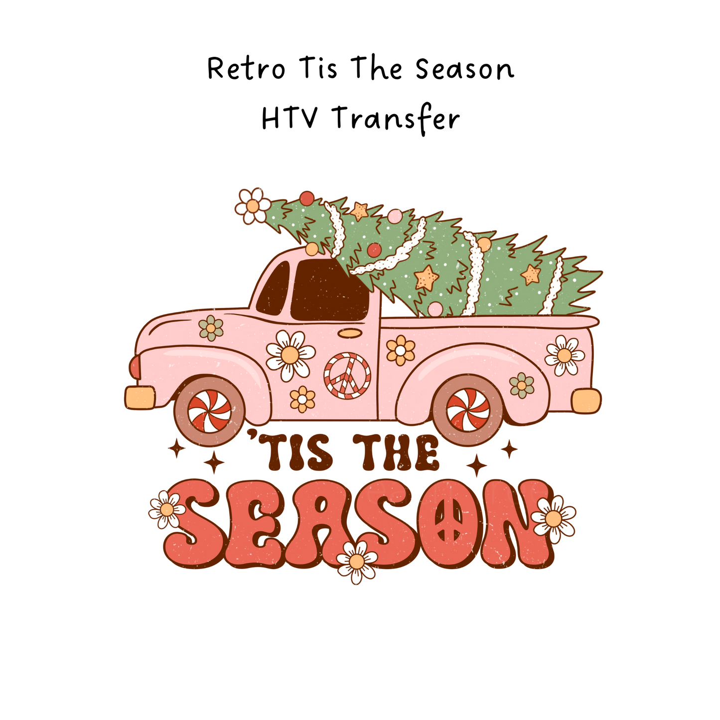 Retro Tis The Season HTV Transfer