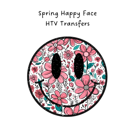 Spring Happy Face HTV Transfer