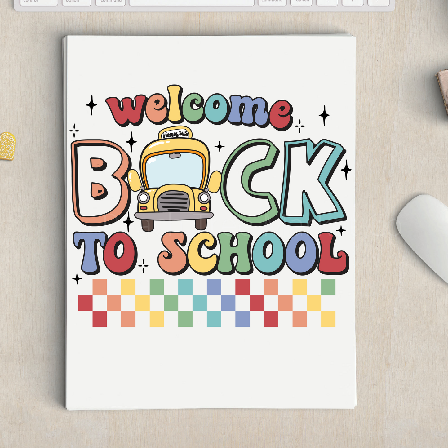 Welcome Back To School Sublimation Transfer