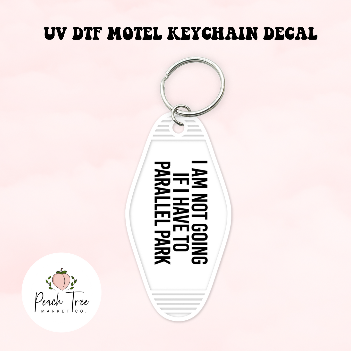 Parallel Park UV DTF Motel Keychain Decal