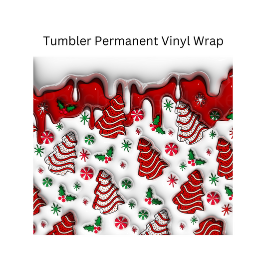 Christmas Cakes 20oz Vinyl Wrap