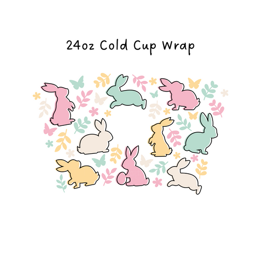 Jumping Bunnies 24 OZ Cold Cup Wrap