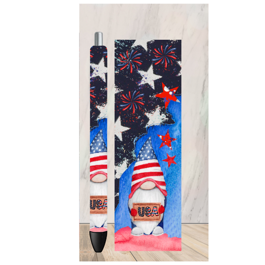 Patriotic Gnome 1 Pen Wrap