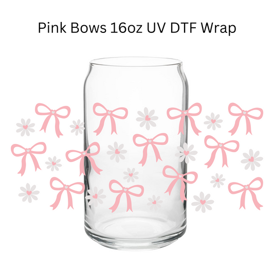 Pink Bows UV DTF Wrap