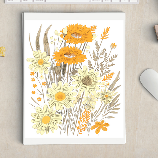 Yellow Flowers Sublimation Transfer