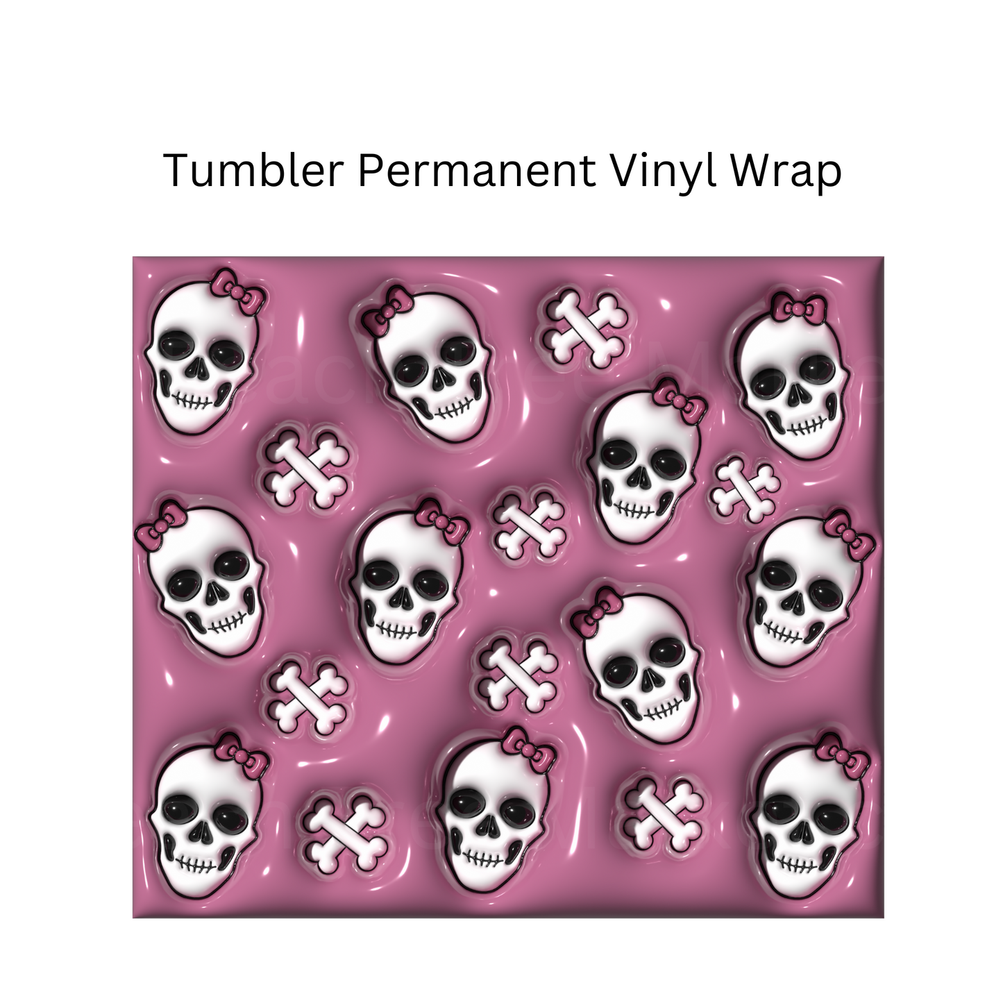 Pink Skull Permanent Vinyl Wrap