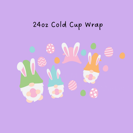 Easter Gnomes 24 OZ Cold Cup Wrap