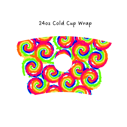 Tie Dye 24 oz Cold Cup Wrap