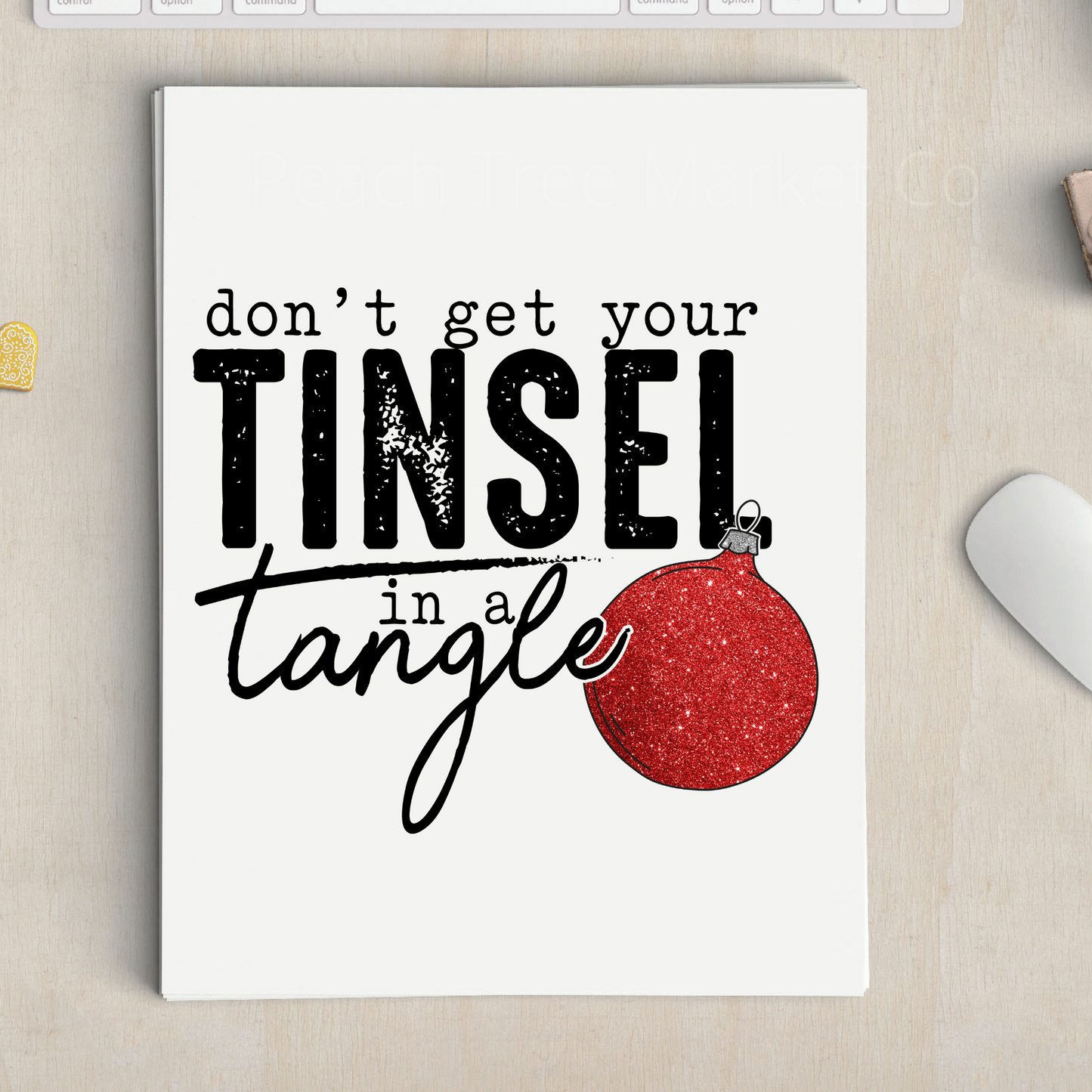 Tinsel In a Tangle Sublimation Transfer