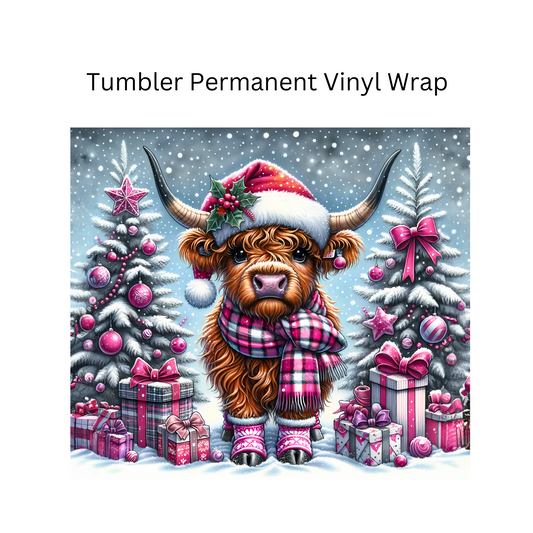 Winter Cow Permanent Vinyl Wrap
