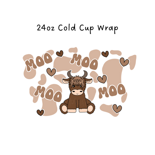 Moo 24 oz Cold Cup Wrap