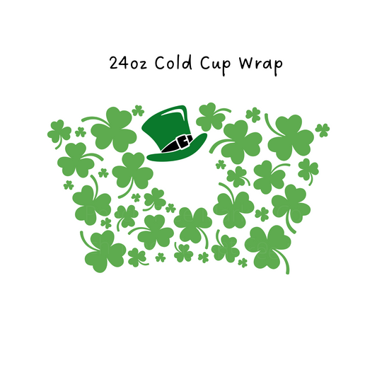 Clover Hat 24 OZ Cold Cup Wrap