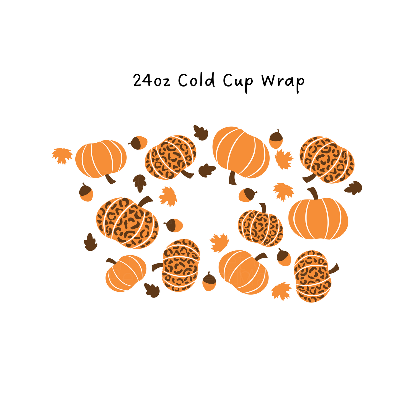 Leopard Pumpkins 24 OZ Cold Cup Wrap