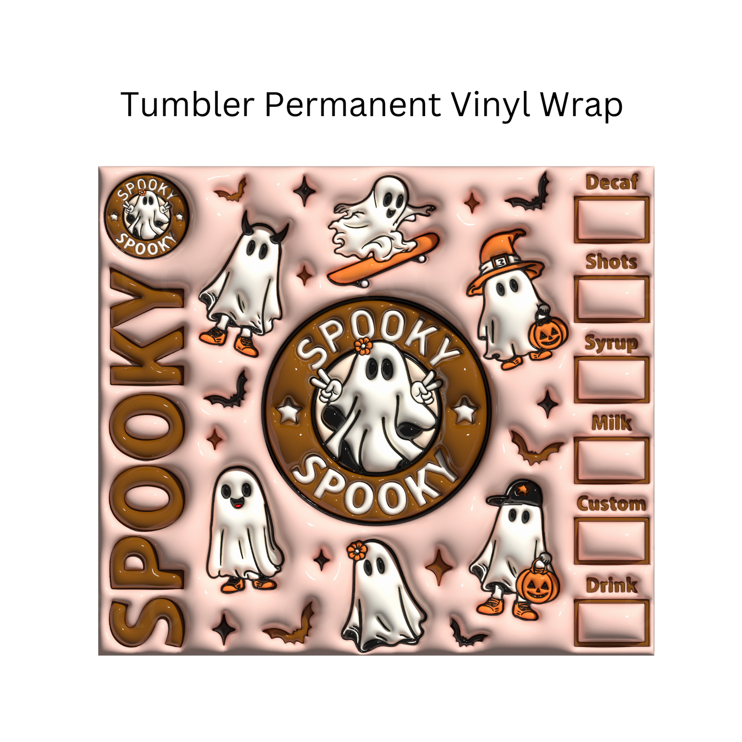 Spooky Ghost Permanent Vinyl Wrap