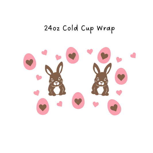 Brown Bunny 24 OZ Cold Cup Wrap