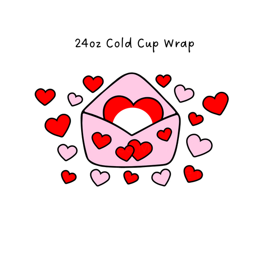 Love Letter 24 OZ Cold Cup Wrap