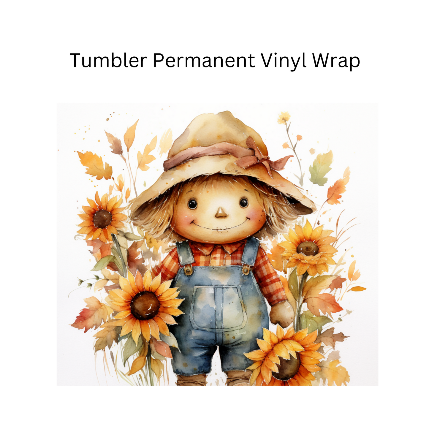 Cute Scarecrow Permanent Vinyl Wrap