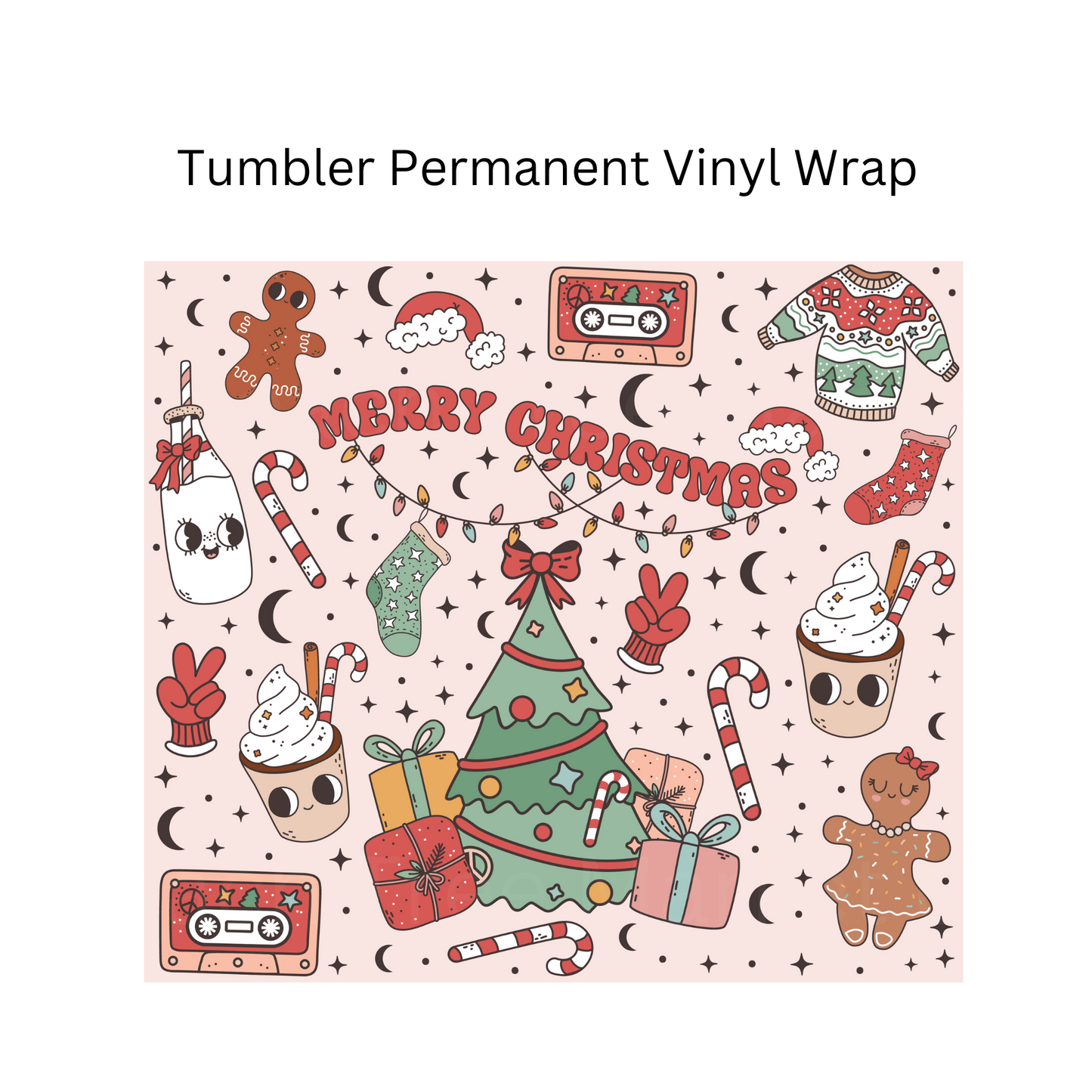 Merry Christmas Permanent Vinyl Wrap
