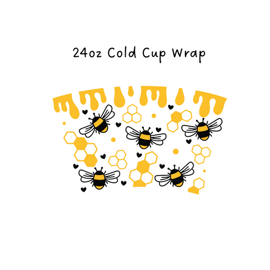 Bumble Bee 24 OZ Cold Cup Wrap