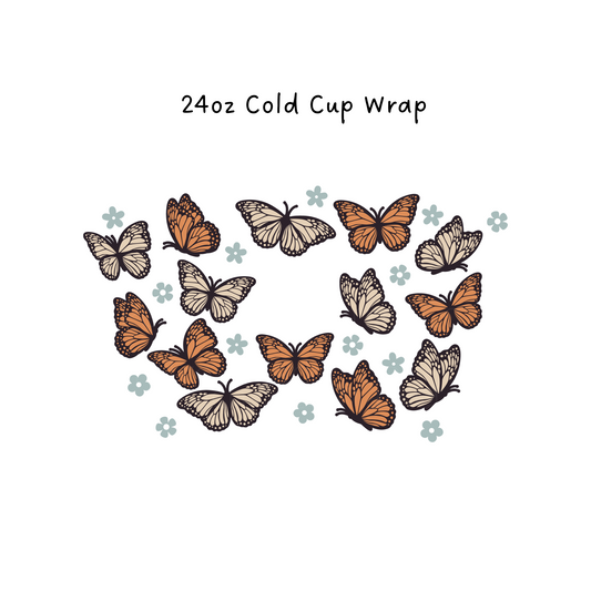 Butterflies 24 OZ Cold Cup Wrap