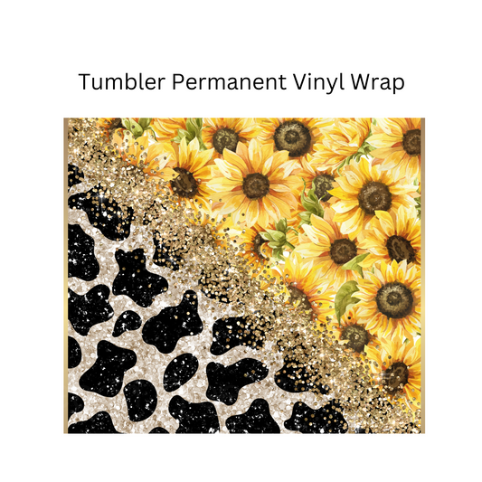 Sunflower Cow Permanent Vinyl Wrap