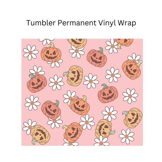 Retro Pumpkins Permanent Vinyl Wrap