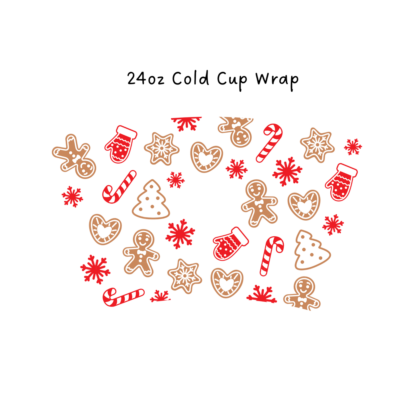 Christmas Cookies 24 OZ Cold Cup Wrap