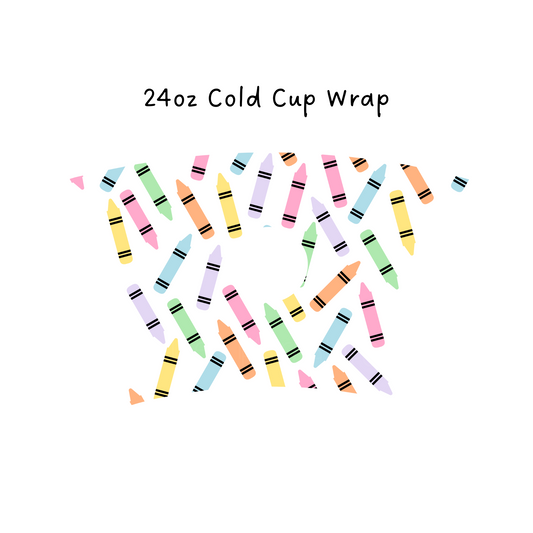 Colorful 24 OZ Cold Cup Wrap
