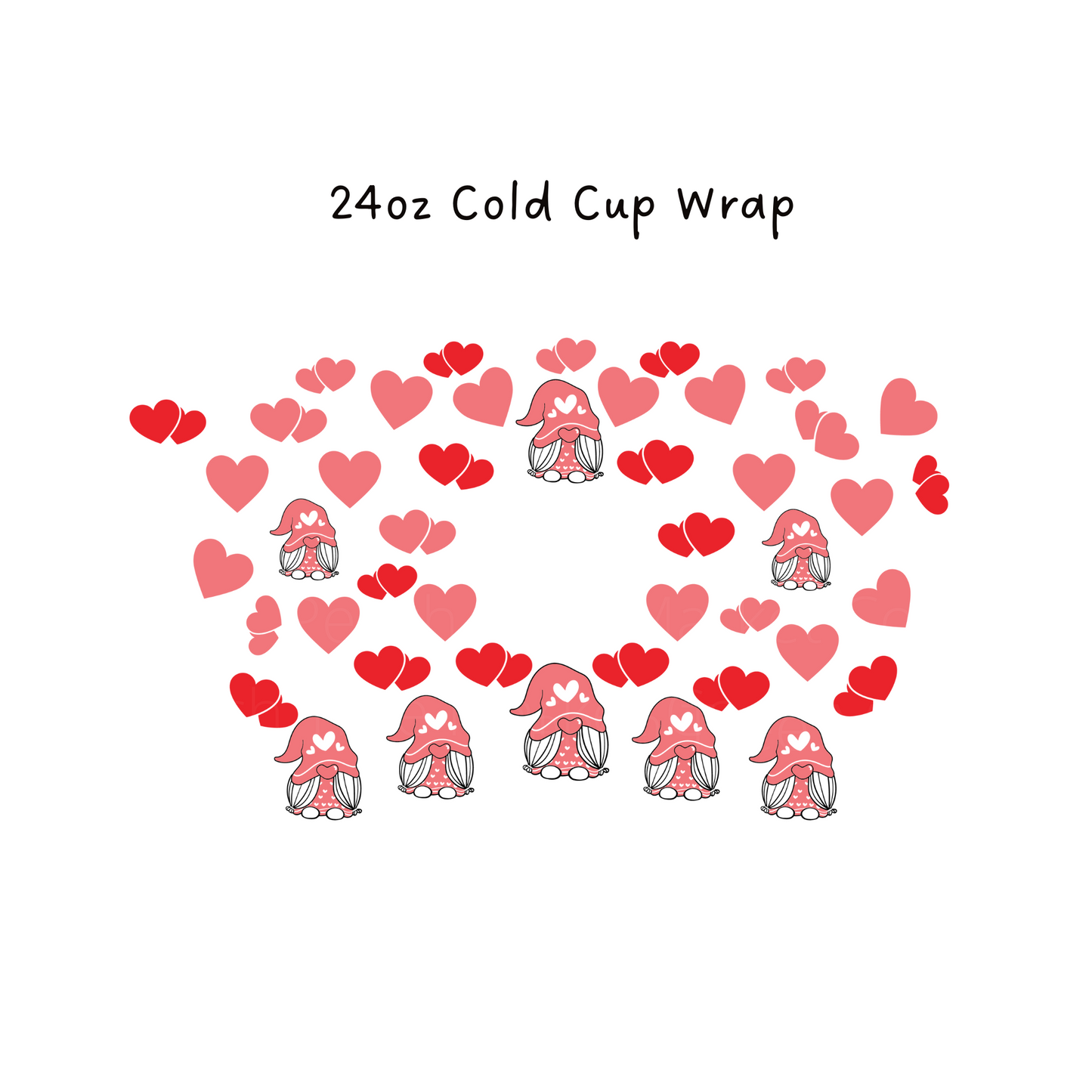 Love Mini Gnomes 24 OZ Cold Cup Wrap