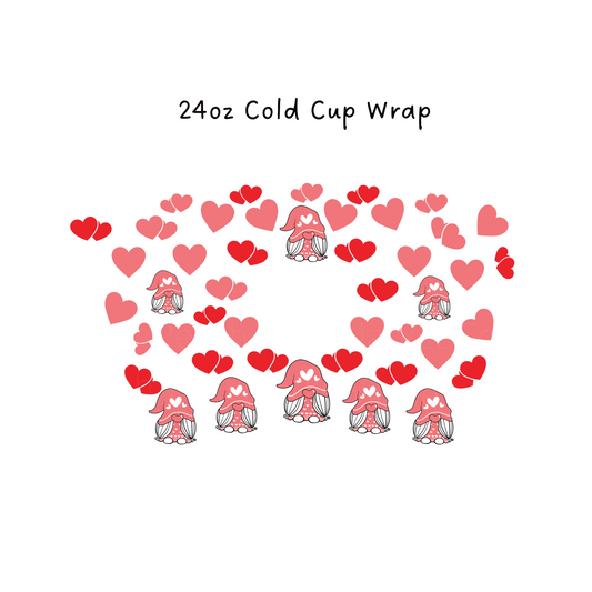 Love Mini Gnomes 24 OZ Cold Cup Wrap
