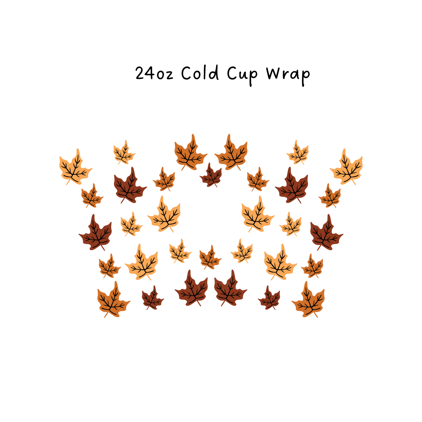 Maple Leaves 24 OZ Cold Cup Wrap
