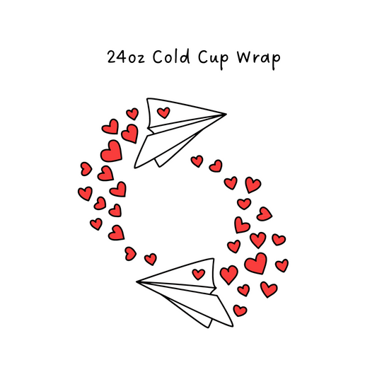 Love Letters 24 OZ Cold Cup Wrap