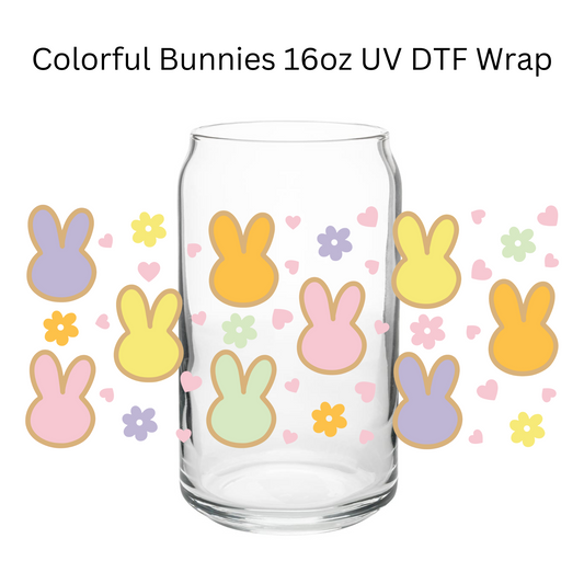 Colorful Bunnies UV DTF Wrap