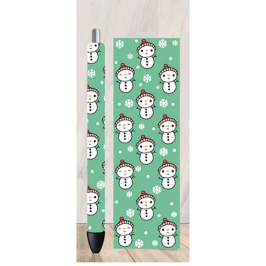 Cute Snowman 2 Pen Wrap