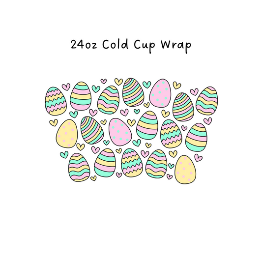 Groovy Easter Eggs 24 OZ Cold Cup Wrap