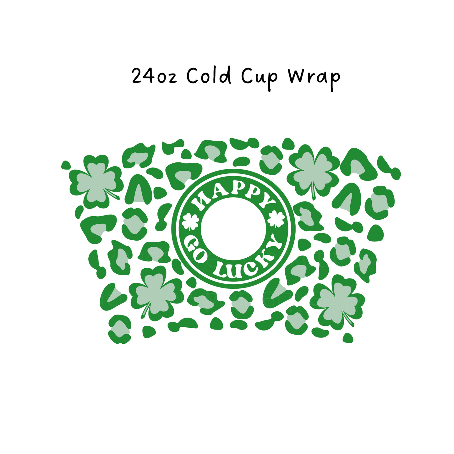 Happy Go Lucky 24 OZ Cold Cup Wrap