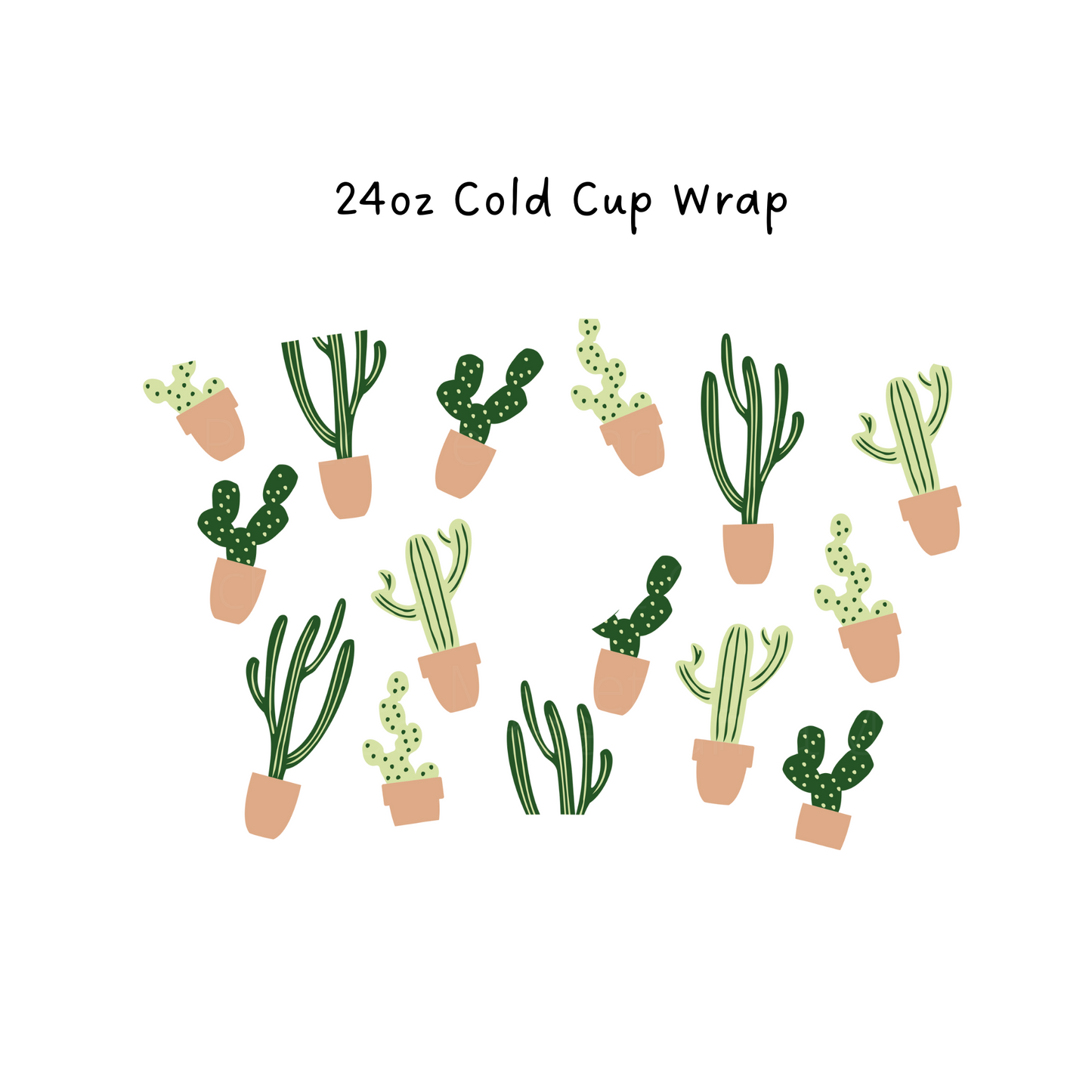 Cactus 24 oz Cold Cup Wrap