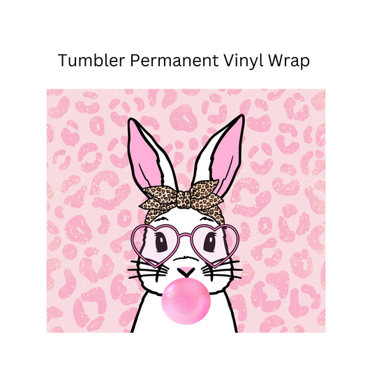 Pink Leopard Bunny Permanent Vinyl Wrap