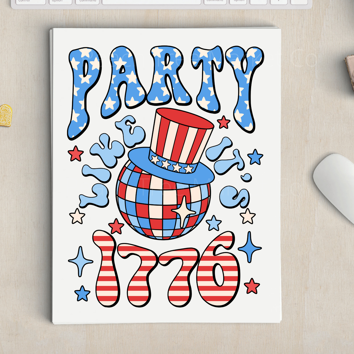 Party Like Its 1776 Sublimation Transfer