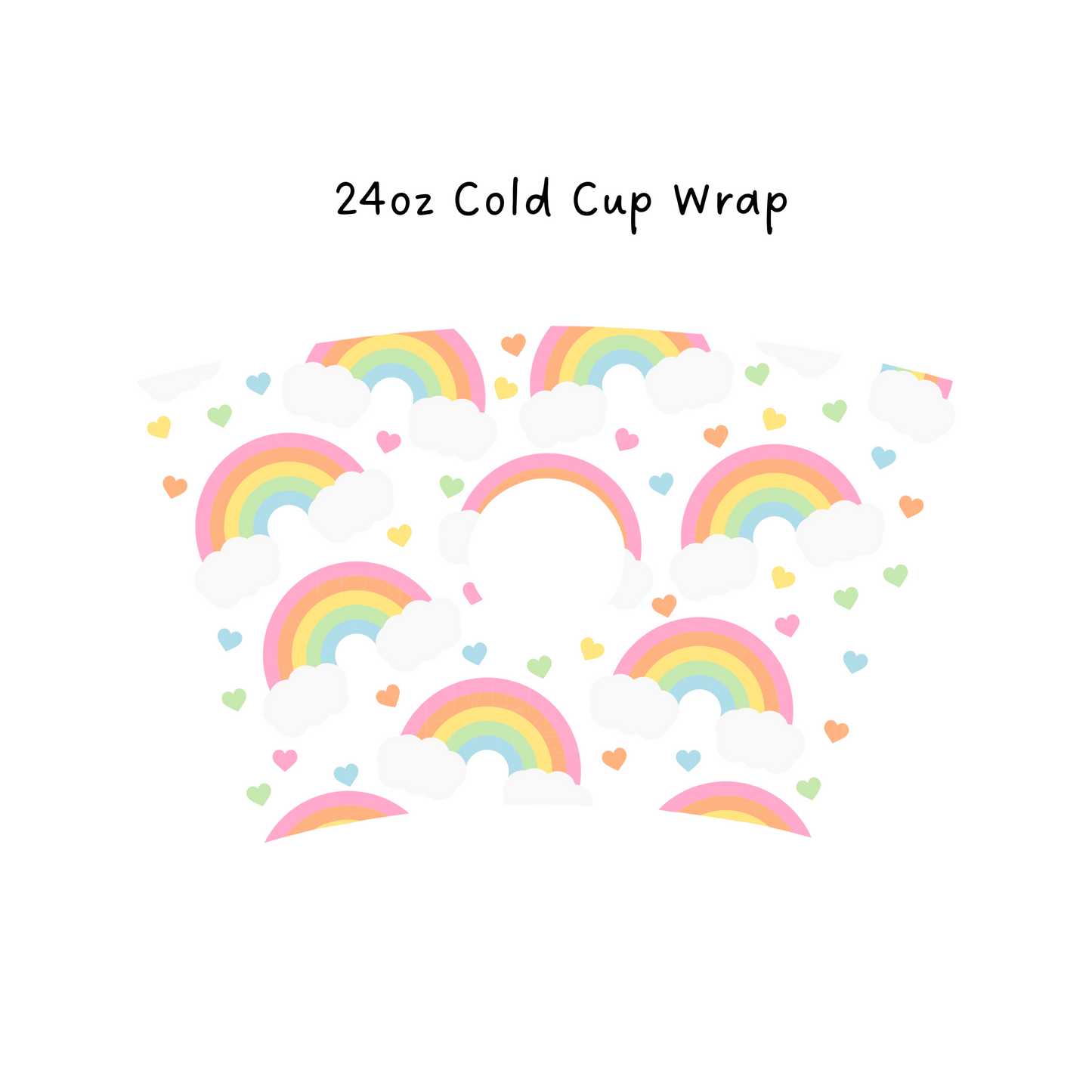 Rainbow 24 oz Cold Cup Wrap