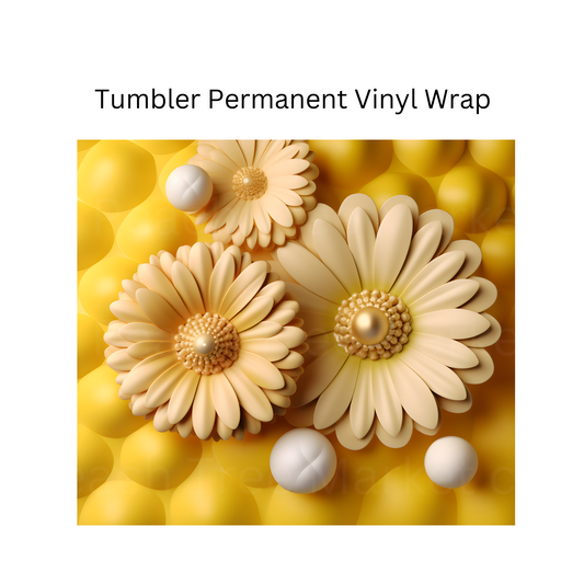 Sunflower 3D Puff Permanent Vinyl Wrap