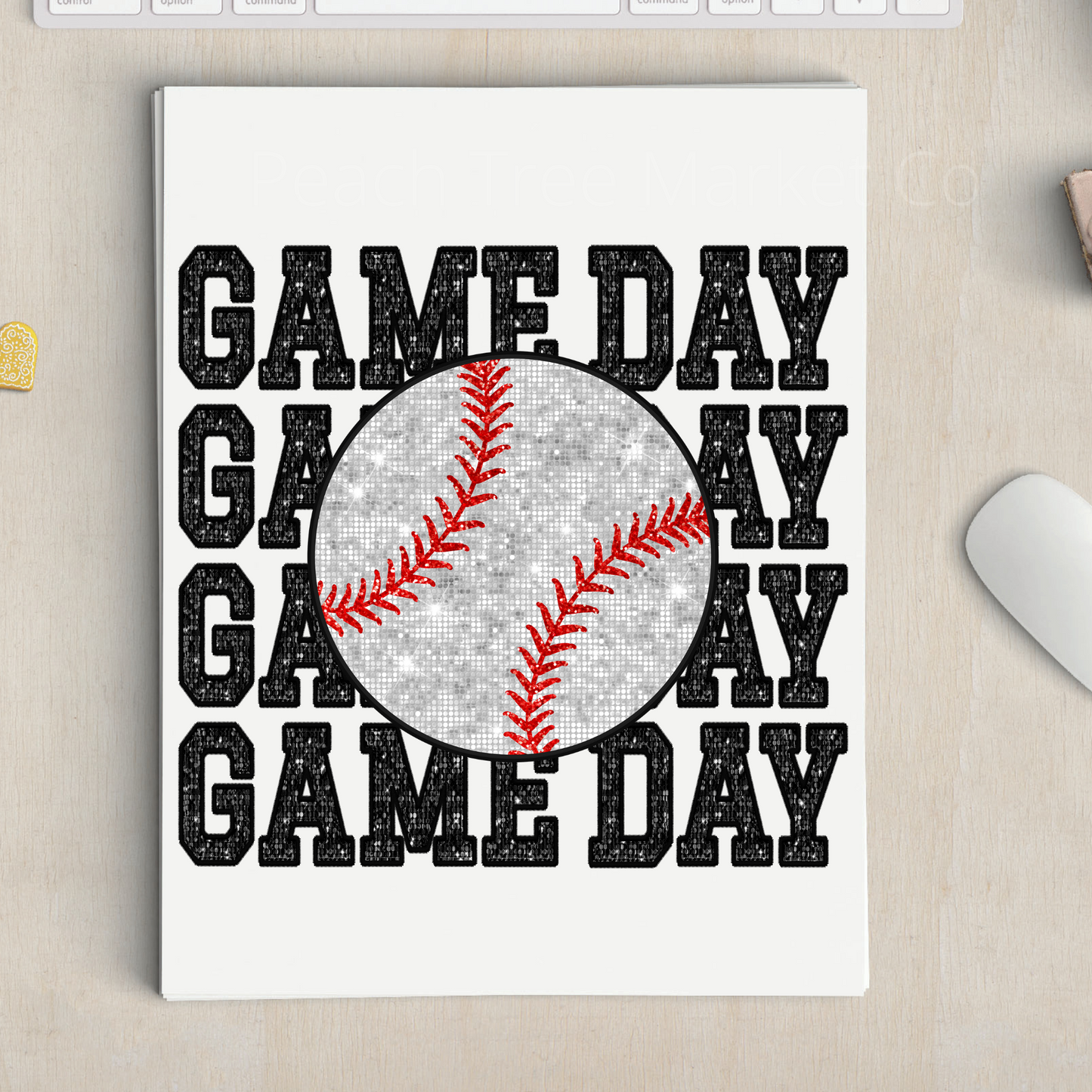 Game Day Glitter Sublimation Transfer