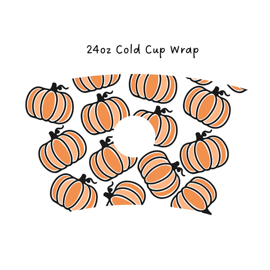 Pumpkins 24 OZ Cold Cup Wrap